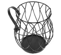 NUOBESTY Porte-Capsules de Café en Fer Noir Support de Rangement Compact pour Capsules et Sachets Panier Multifonction Cuisine Bureau et Café