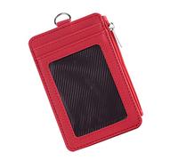 NUOBESTY Porte-Cartes Cuir PU Multifonction Rouge, Titulaire De Cartes Compact, Manchon De Protection Rigide, Usage Professionnel Et Quotidien, Étui Simple pour Carte Unique