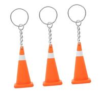 NUOBESTY Porte-clés Cône De Signalisation En Silicone Pour Adultes Et Garçon Et Filles 3 Pièces Décoration Amusante Mini Breloque Présent De Fête Portable Et