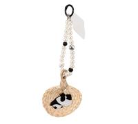 NUOBESTY Porte Clés Panda de Ventilateur Accessoire Mobile Perles Pendentif Décoratif pour Main Anniversaire pour Filles