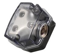 NUOBESTY Porte-Fusibles pour Amplificateur Audio Automobile Bloc de Distribution 1/2 Pouce en Alliage Robuste Boîtier de Connexion 1 Entrée 2 Sorties Protection Surcharge Système Audio