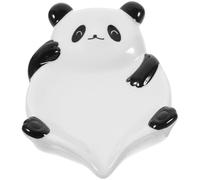 NUOBESTY Porte-Savonnette en Céramique Auto-Drainant Forme Panda Accessoire Salle de Bain Mignon et Portable Boîte à Savonnette Décorative Évier Support Savonnette Original et Pratique
