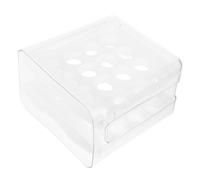 NUOBESTY Porte-œufs pour Réfrigérateur | Nouveau Et Amélioré, Organisateur/conteneur de Rangement pour Œufs Empilable à Roulettes Automatiques (32 Emplacements)