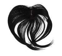 NUOBESTY Postiche à Frange Rideau 3D Naturelle Noire Postiche Synthétique -Longue pour Femmes Adaptée Cosplay et Usage Quotidien Texture Douce Anti-Nœuds Style Personnalisable