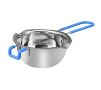 NUOBESTY Pot à Fondre le Beurre en Acier Inoxydable 304 Poignée en Silicone Antibrûlure, Casserole Multi-usages pour Chocolat, Fromage et Bonbons, Récipient de Cuisson Couleur Aléatoire