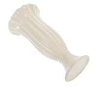 NUOBESTY Pot de Fleurs en Céramique Forme Urne Funéraire Blanc à Points Grand Vase Commémoratif pour Décoration Cimetière Résistant aux Intempéries pour Fleurs Fraîches ou Artificielles