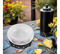 NUOBESTY Pot de Fleurs Hydroponique en Céramique avec Soucoupe Grand Pot Large de Lotus pour Nénuphars et Plantes Succulentes Récipient Décoratif Zen pour Intérieur et Bureau