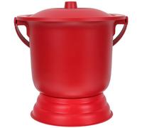 NUOBESTY Pot D'urine Portable Rouge en Pp Couvercle, Réutilisable et Facile à Déplacer, pour Toilette Transportable Adulte et Mariage