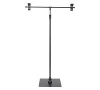 NUOBESTY Présentoir à Affiches en Acier Inoxydable Réglable en Hauteur Support Publicitaire Télescopique en T Porte-Affiche de Comptoir Noir pour Commerces Expositions et Supermarchés