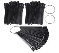 NUOBESTY Présentoir à Ongles D’Éventail Noir 150 Pièces Palette de Capsules pour Manucure Nuancier Pratique pour Entraînement Nail Art Outil Professionnel pour Salons et Écoles