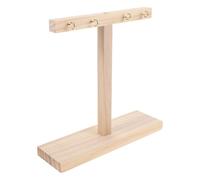 NUOBESTY Présentoir à Ongles en Bois Naturel T, Support Nuancier pour Capsules et Faux Ongles, Affichage Nail Art Compact et Stable, pour Salon de Manucure et Présentation Professionnelle