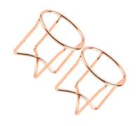 NUOBESTY Présentoir Croix de 2pcs pour Houppettes Acier Maquillage Or au Carbone Forme Délicate, Support Ventilé Réutilisable pour Rangement Cosmétique