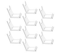 NUOBESTY Présentoir Transparent pour Assiettes en Plastique 10pcs, Support Polyvalent en Matériau Plastique, Gain de Place Facile Cuisine et Rangement
