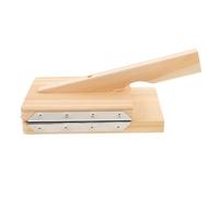 NUOBESTY Presse à Raviolis en Bois et Acier Inoxydable Moule à Pâte Polyvalent pour Ravioli Accessoire Cuisine Manuel pour Pâte Uniforme Outil de Presse Pratique et Robuste Préparation