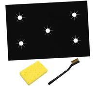 NUOBESTY Protection Table Cuisson Gaz En Silicone Haute Température 300°c, Tapis Nettoyant Réutilisable, Protège Brûleur, Kit 3 Pièces Avec Brosse Acier, La Cuisine Sécurisée Quotidienne