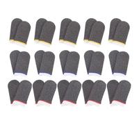 NUOBESTY Protège-Doigts Antidérapants pour Jeux Vidéo, 30 Pièces, Manchons Respirants en Fibre Argentée 18 Aiguilles, Taille Polyvalente, Accessoire Gamer pour Mobiles et Couleur Aléatoire