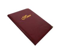 NUOBESTY Protège-menu Cuir pour Restaurant Classeur Menu Transparent Résistant à Usure Porte-menu Élégant pour Bar et Service Support Pratique pour Notes Serveur