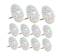 NUOBESTY Punaises Décoratives à Strass en Résine, 20 Pièces Multifonctions Réutilisables pour Notes et Messages, Décoration Créative pour Mur Photo