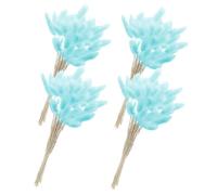 NUOBESTY Queues de Lapin Herbe Séchée Naturelles 60 Pièces Décoration Fleur Séchée pour Mariage Salon et Jardin DIY Couleur Bleu Clair Bouquet et Centre de Table