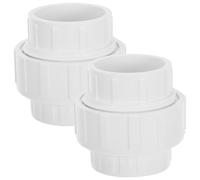 NUOBESTY Raccord Pvc Union Coulissant Blanc 50 Mm, Lot de 2 Pièces Joint Epdm, Adaptateur Schedule 40 pour Tuyaux D'irrigation, Piscine et Plomberie Intérieure, Raccords de Tuyauterie