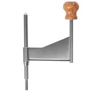 NUOBESTY Râpe à Fromage Manuelle en Acier Inoxydable Disque Rotatif, Poignée en Bois, pour Copeaux Fins et Râpage Uniforme, Ustensile Cuisine Polyvalent pour Fromage et Légumes, Usage