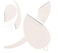 NUOBESTY Rasoirs à Sourcils pour Femmes 4 Pièces Kit de Rasage Visage Grattoirs Forme Croissant et Feuille pour Débutantes Usage Bureau ou Rendez-vous Amoureux