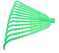 NUOBESTY Râteau de Jardin en Plastique Robuste Vert, Large Tête pour Ramassage Feuilles, Léger et Maniable, Outil Polyvalent pour Pelouse et Jardin, Grand Modèle, Usage Extérieur
