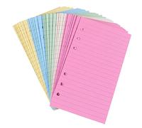NUOBESTY Recharges Papier Perforées 6 Trous pour Cahier Ligné A5, 100 Feuilles Colorées pour Bureau et École, pour Organiser Plans et Prendre des Notes