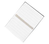NUOBESTY Registre Comptable des Stocks à Grille Horizontale Carnet Ligné avec Couverture PP Transparente Pages Blanches pour Suivi Financier et Gestion D’Inventaire en Entreprise Bureau