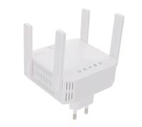 NUOBESTY Répéteur WiFi 2,4 Ghz 300 Mbps 4 Antennes, pour Maison, Design Compact, Amplification du Signal sans Fil, Compatible Réseaux Domestiques, Blanc EU, Extension Portée Réseau