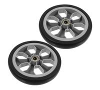 NUOBESTY Roue de Chariot de Course Pliable en Abs et Eva, 2pcs Résistantes à L'usure pour Chariot D'épicerie sur Roues, Usage Intérieur et Extérieur Supermarché