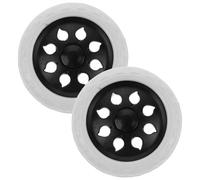 NUOBESTY Roues de Rechange pour Chariot et Diable 2 Pièces, Diamètre Standard, Plastique Robuste, Roue Crantée Multifonctionnelle, Accessoire Remplacement Tondeuse et Support Barbecue,