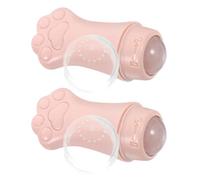 NUOBESTY Rouleaux de Massage Facial et Amélioration Circulation Sanguine 2 Pièces Forme Patte de Chat Portable en ABS pour Soin Peau Lors Skincare