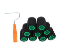 NUOBESTY Roulette de Réparation Murale avec Fibres Élastiques Brosse à Enduit Résistante Perte de Poils Manche Ergonomique pour Application et Durable Kit Support