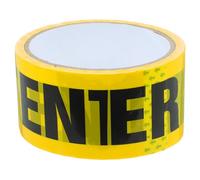 NUOBESTY Ruban Adhésif de Sécurité Jaune à Texte Noir « Défense d'Entrer » 48 CM X 25 M Bande de Signalisation Autocollante Résistante Adhésif Ultra-Résistant pour Sols Murs et Zones