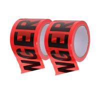 NUOBESTY Ruban de Signalisation Non Adhésif Danger Rouge 75 CM X 100 M 2 Rouleaux de Ruban Avertissement Sécurité pour Chantier et Scène de Crime sans Trace de Colle Usage Industriel