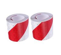 NUOBESTY Ruban Réfléchissant de Sécurité 3M Rouge et Blanc 2 Rouleaux Autocollants Haute Visibilité Nocturne Adhésif Résistant aux Intempéries pour Voiture Train et Signalisation