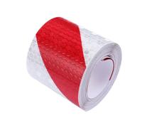 NUOBESTY Ruban Réfléchissant de Sécurité 3M Rouge et Blanc 2 Rouleaux Autocollants Sergé Adhésif Résistant aux Intempéries Haute Visibilité Nocturne pour Voitures Trains et