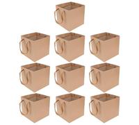 NUOBESTY Sachet en Papier Kraft Marron à Main Capacité Modérée, Pratique pour Emballage de Présents, Fleurs ou Friandises Lors de Fêtes, Lot de 10 Pièces