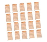 NUOBESTY Sachets en Papier Kraft Ondulé 50 Pcs - Paquet D'emballage Alimentaire pour Cuisson et Snacks - Petits Paquet Présents Portables pour Bonbons et Biscuits, Emballage Fête