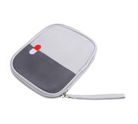 NUOBESTY Sacoche Médicale Portable Petite Taille Grise en Polyester Résistant Fermeture Éclair, Trousse de Secours Compacte pour Voyage Randonnée et Utilisation Extérieure
