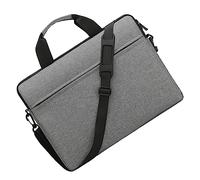 NUOBESTY Sacoche Ordinateur Portable Gris Housse de Protection pour Pc avec Bandoulière pour Voyages Affaires Capacité de Rangement pour Accessoires Divers