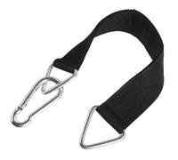 NUOBESTY Sangle de Suspension Robuste Noire avec Grand Crochet Accessoire Polyvalent pour Balançoire Poids et Équipement de Gymnastique Kit de Fixation Sécurisé Intérieur et Extérieur