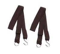 NUOBESTY Sangles De Fixation Hamac en Nylon avec Crochets s pour Arbres, Corde Ultra Épaisse 2 Pièces Noires, Kit 4 Accessoires Suspendre Extérieur Camping Randonnée Jardin