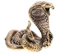 NUOBESTY Sculpture Serpent en Laiton 4.8X4.2X3Cm Décoration De Bureau Et Maison Figurine Zodiacale Cobra Ornement Créatif