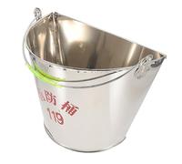 NUOBESTY Seau à Sable d'urgence en Acier Inoxydable, Semi-Circulaire, pour Extincteur Domestique Et Automobile, Usage Maison, Restaurant, Hôtel - Sécurité Incendie Polyvalente