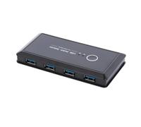 NUOBESTY Sélecteur USB Automatique Ports pour Périphériques Entre PC Commutateur Durable pour Imprimante et Scanner Usage Bureau et