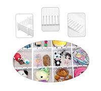 NUOBESTY Séparateurs De Tiroir 34 Pièces Plastique Réglables 47 x 3,5 Cm Clips Et Raccords Pour Organisation Sous-vêtements Et Bureau Domicile