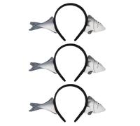 NUOBESTY Serrage-tête Créature Marine 3pcs pour Femmes, Design Poisson Mignon, Léger et Confortable, pour Diffusion en Direct et Séances Maquillage