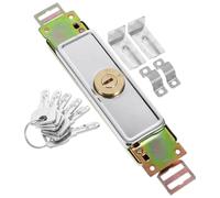 NUOBESTY Serrure de Porte de Garage à Clé Verticale en Métal Solide avec 6 Clés Serrure à Enrouleur Antivol pour Porte d'Entrepôt et Garage Sécurité Renforcée pour Usage Intérieur et